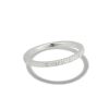 Arynn Sterling Silver Band Ring in White Sapphire
