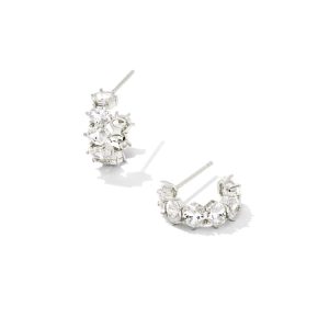 Cailin Silver April Huggie Earrings