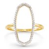 Dani 14k Yellow Gold Open Ring in White Diamond