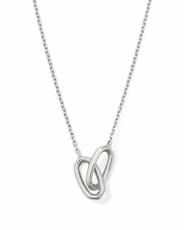 Danielle Sterling Silver Interlocking Pendant Necklace