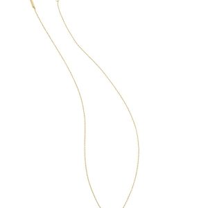 Diamond Accent Letter A 14k Yellow Gold Pendant Necklace in White Diamond - alternate view