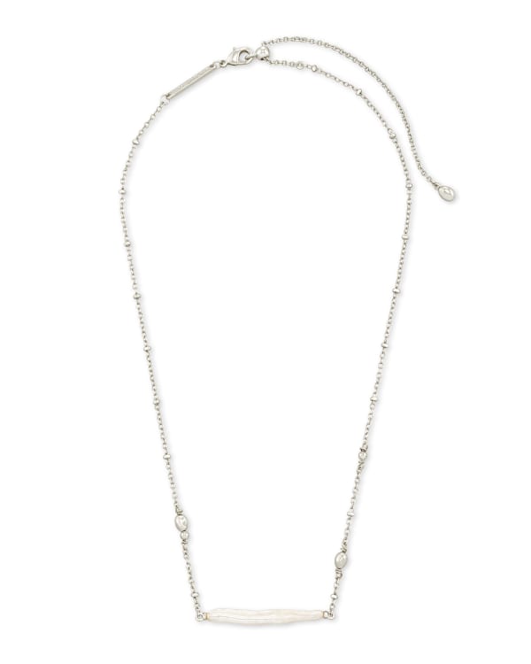 Eileen Silver Pendant Necklace in Freshwater Cultured Pearl - alternate view