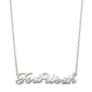 Fort Worth Pendant Necklace in Sterling Silver