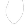 Juliette Silver Pendant Necklace in White CZ