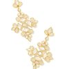 Kinsley Gold Statement Earrings in Ivory Mix