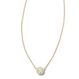 0.25 ct Lab Grown White Diamond Audrey Pendant Necklace in 14k Yellow Gold