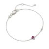Maisie Sterling Silver July Delicate Chain Bracelet