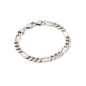 Figaro Chain Bracelet in Oxidized Sterling Silver