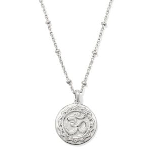Om Coin Silver Short Pendant Necklace