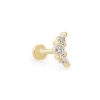 Orion Mini 14k Yellow Gold Single Stud Earring in White Diamond