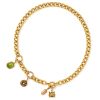 Raina Vintage Gold Charm Necklace