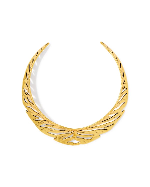Tiger Striped Daphne Vintage Gold Statement Necklace