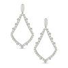 Sophee Crystal Clip-On Drop Earrings in Silver